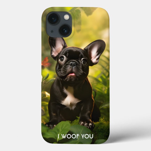 🐶💗Söt Frenchie-valp i en djungel (Baksida)