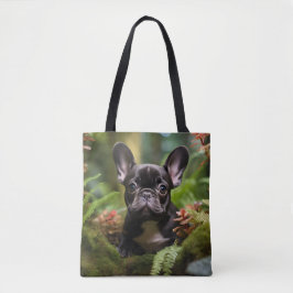 🐶💛Söt Frenchie-valp i en djungel Tygkasse
