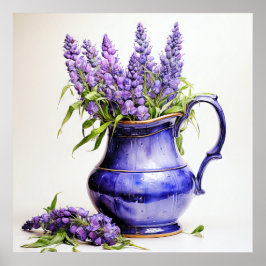 Söt Freshly Poted Lilac Flowers Poster