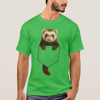 Söt Fret Pocket Roligt Present För Män Kvinnor Bar T Shirt