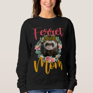 Söt Frett Mamma Frett Fläckig Blomma Bow Tie Motiv T Shirt