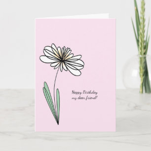 Söt Friend Birthday Card Kort