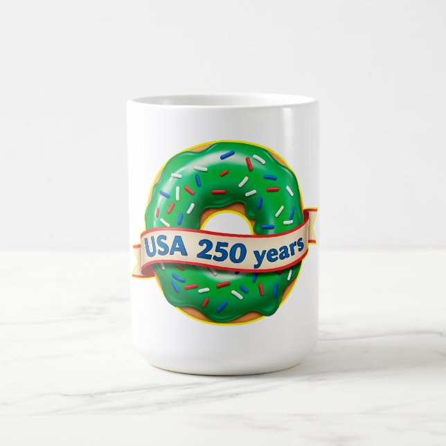 Söt Frihet Munk USA 250 År Kaffemugg (Center)