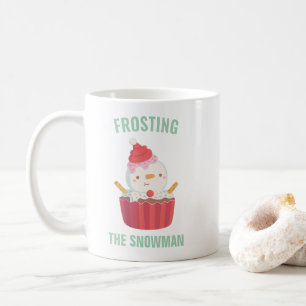 Söt Frosting Snömannen Cupcake Doodle Kaffemugg