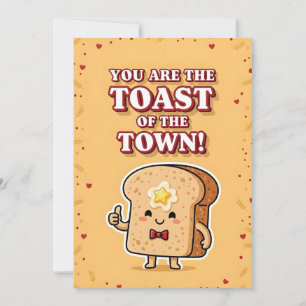 Söt frukostskämt Du är stadens toast Tack Kort