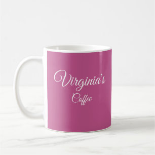 Söt Fuchsia Personlig Coffee Mugg