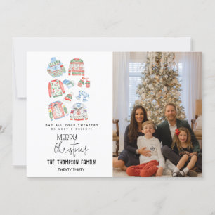 Söt ful jultröja glad jul högtid foto julkort