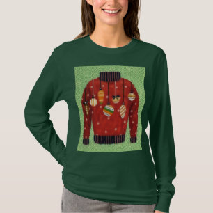Söt ful jultröja konst på långärmad skjorta t shirt