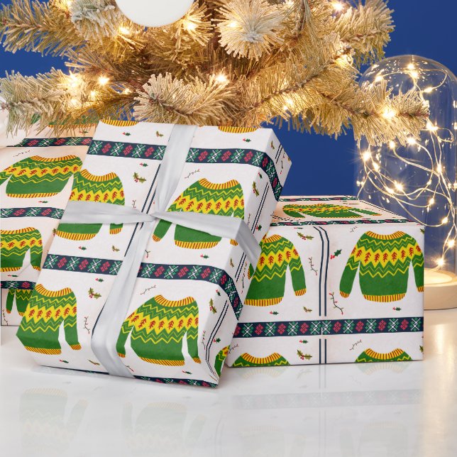 Söt ful jultröja Mönster julpresent  Presentpapper (Helgdagar)