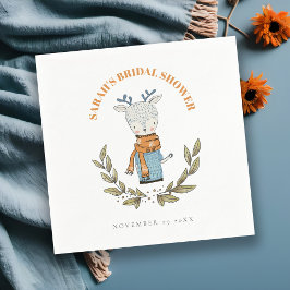 Söt ful jultröja vinter ren bröllopsdusch pappersservett