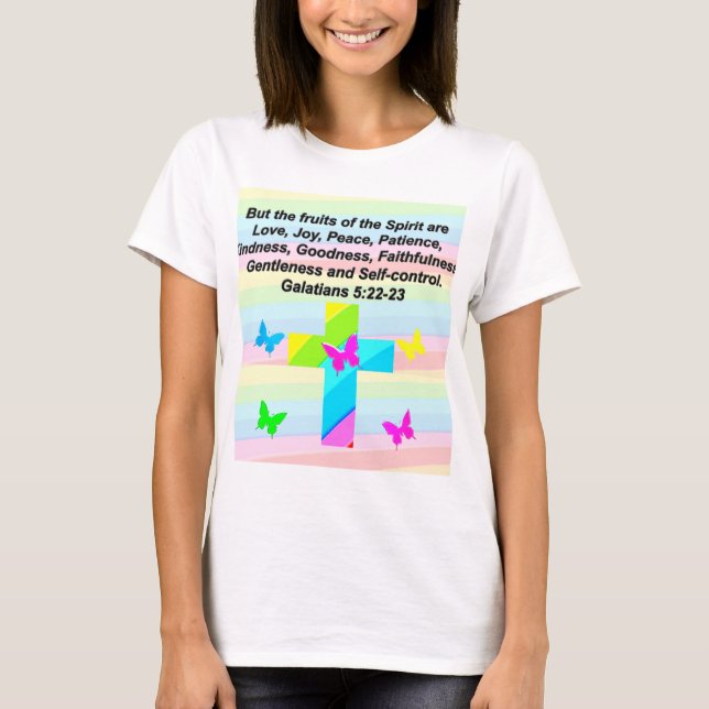 SÖT GALATIANER 5 FRUKT AV SPRITT T SHIRT (Framsida)