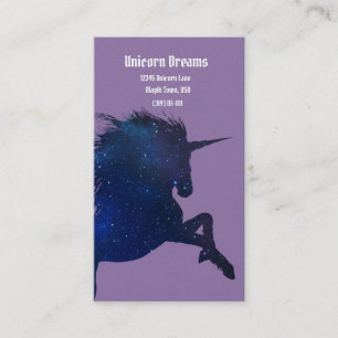 Söt Galaxy Stars Unicorn Visitkort