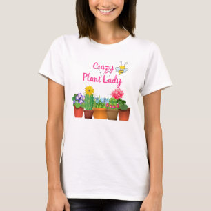 Söt galen växtdam / Kaktus trädgård sommar T Shirt
