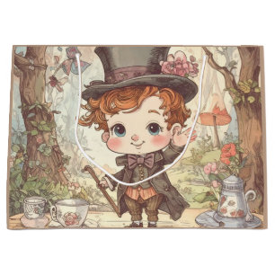 Söt Galna Hattaren Whimsical Wonderland Skogs Kons