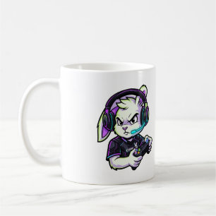 Söt gamer-kanin med hörlurar - Cool gamingmugg Kaffemugg