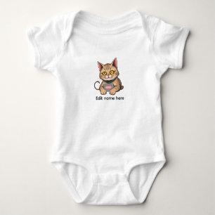 Söt Gamer Kattunge Låg Batterinivå Illustration T Shirt