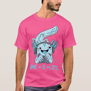 Söt Gaming Spelare Axolotl Game-O-Lotl Mexikansk S T Shirt