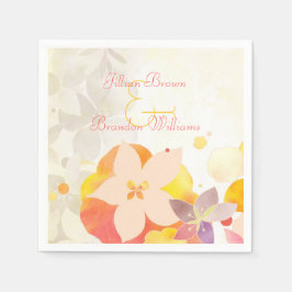Söt Garden Flowers Bröllop Pappersservett