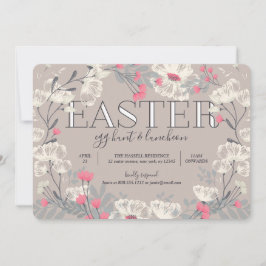 Söt Garden Påskägg Hunt and Lunch-inbjudan Inbjudningar