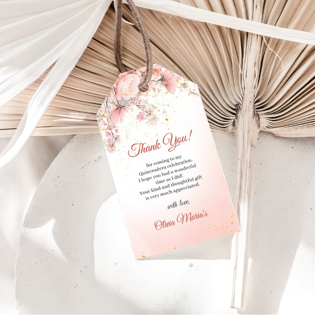 Söt Garden Wildblommor Sweet 16 Presentetikett (Skapare uppladdad)