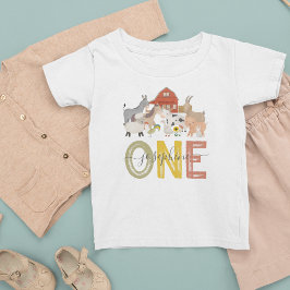 Söt gårds första födelsedag barn t-shirt