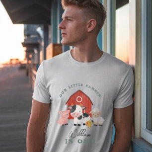 Söt gårdsdjurs barn födelsedag förälder pappa t shirt
