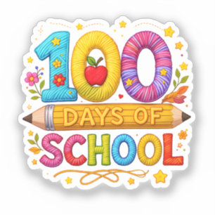 Söt garn 100 dagars skola lärare tjej t-shirt klistermärken