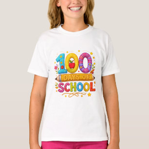 Söt garn 100 dagars skola lärare tjejers t-shirt