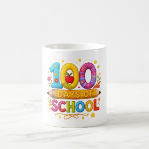 Söt garn 100 dagars skola lärare tjejers t-shirt kaffemugg