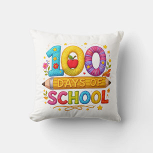 Söt garn 100 dagars skola lärare tjejers t-shirt kudde