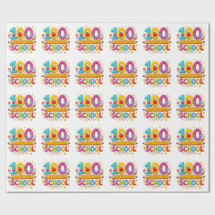 Söt garn 100 dagars skola lärare tjejers t-shirt presentpapper
