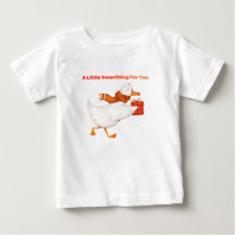 Söt gås som håller present Bebis t-shirt