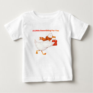 Söt gås som håller present Bebis t-shirt