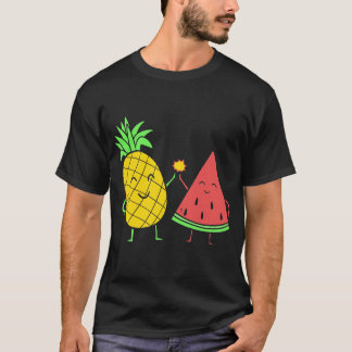 Söt gåva för sommarananasvattenmelon t shirt