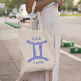 Söt Gemini Astrology Anpassningsbar Birthday Tygkasse