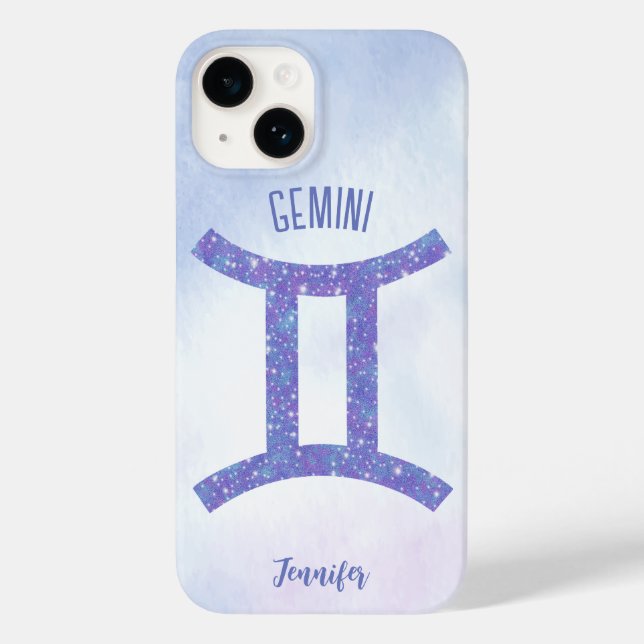Söt Gemini Astrology SigPersonlig Lila  (Baksida)