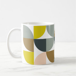 Söt Geometric Shapes Mönster i Soft Färg Kaffemugg