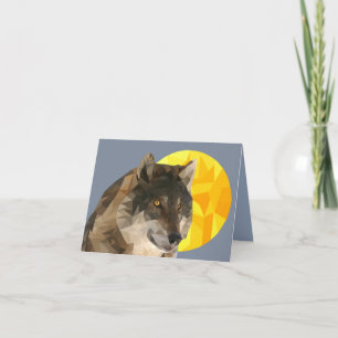 Söt Geometric Varg Art Greeting Card Kort