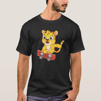 Söt Gepard Rullskridsko Gepard Katt För Gepard T Shirt