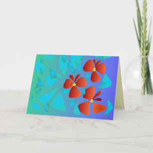 Söt Geraniums >Tillfällen Greeting Card Kort