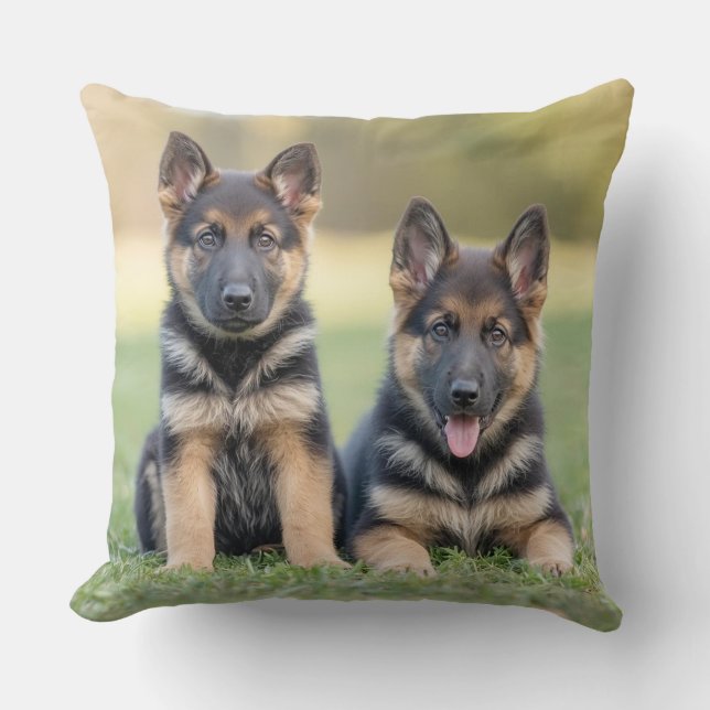Söt German Shepherd Personlig Kudde (Framsida)