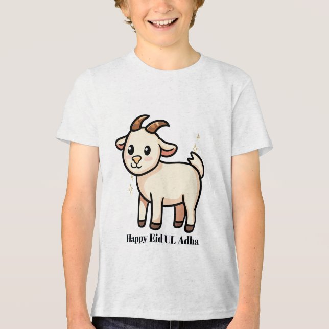 Söt get Eid Ul Adha T-shirt för pojkar (Framsida)