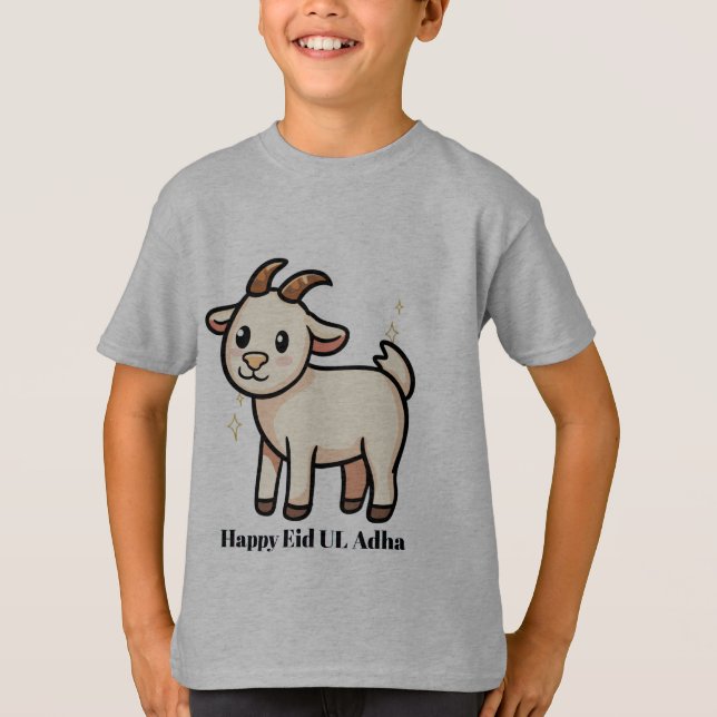 Söt get Eid Ul Adha T-shirt för pojkar  (Framsida)