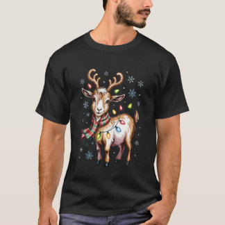 Söt get jul gård djurälskare högtid långt t shirt