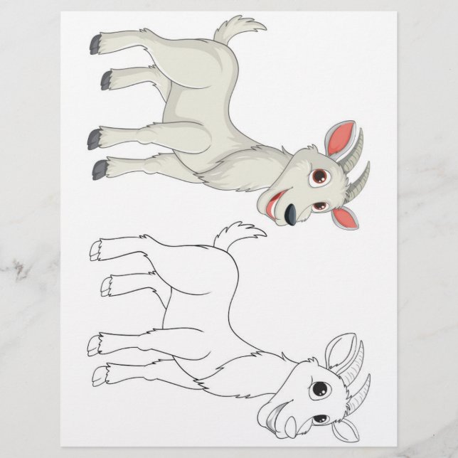 Söt get målarbild reklamblad (Framsidan)