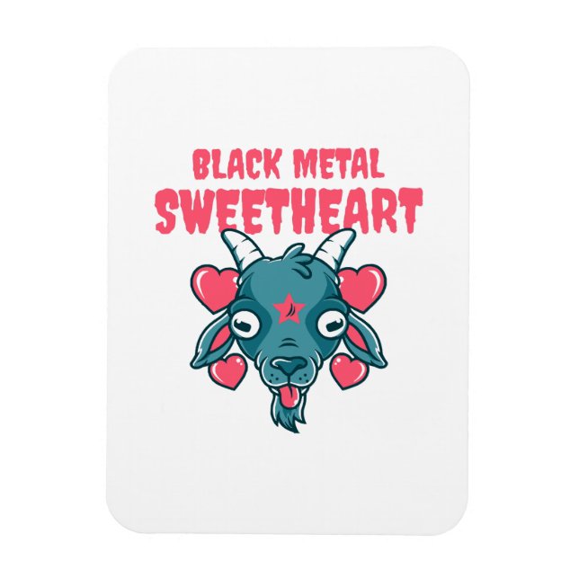 söt gethuvud baphomet magnet (Vertikal)