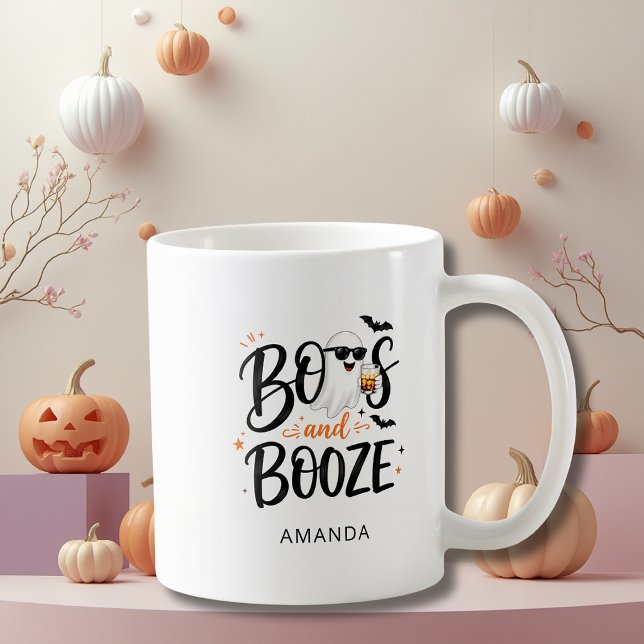 Söt Ghost Boos och sprit Halloween  Kaffemugg (Skapare uppladdad)