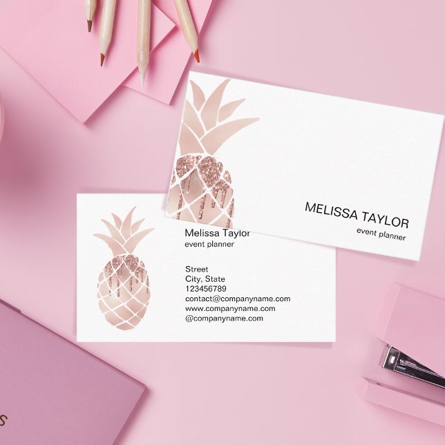 Söt, giftig, ro, pineapple art frukt tropiska visitkort (Skapare uppladdad)