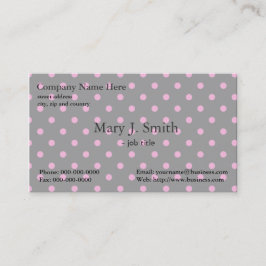 Söt, gigantisk, modern rosa och svart polka dots visitkort