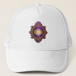 Söt GIGI Royal Lila & Guld Keps